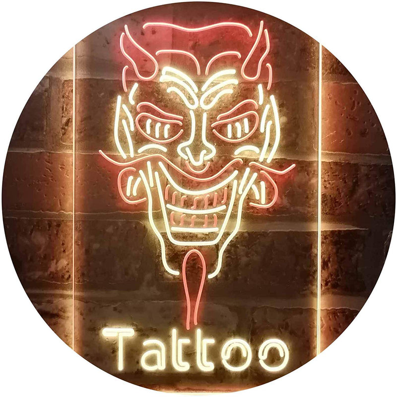 Hannya Mask Tattoo LED Light Sign - LED Gift Works