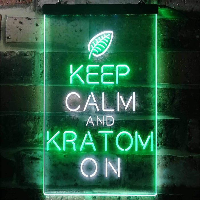 Keep Calm Kratom On LED Light Sign - Way Up Gifts