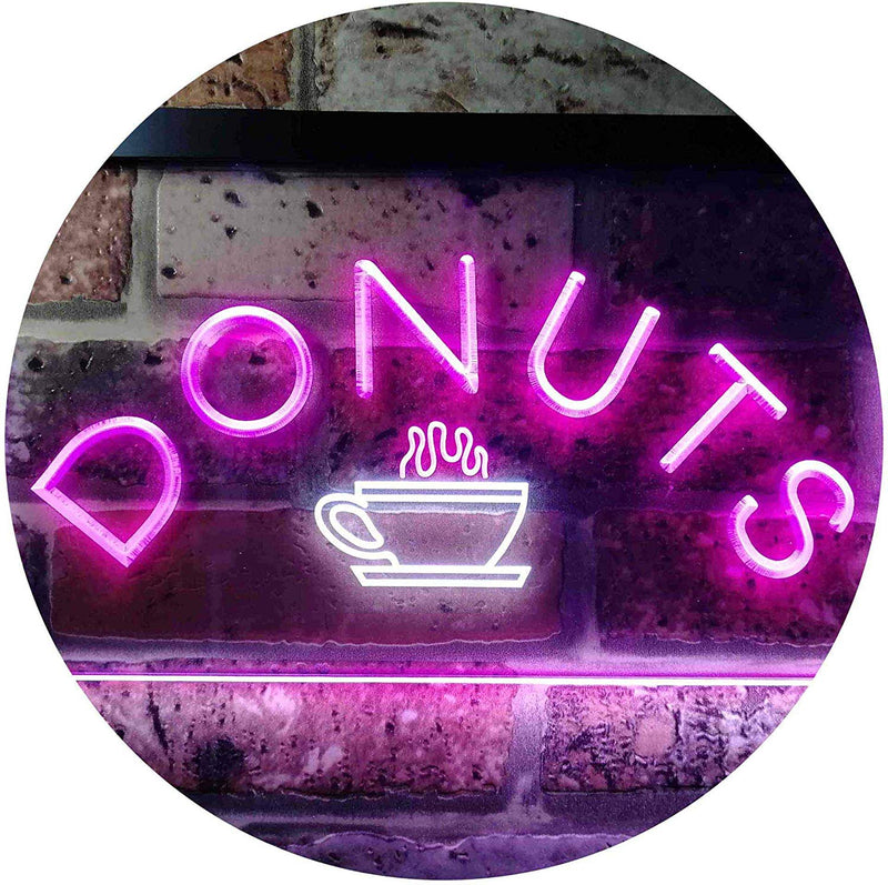 Donuts Coffee LED Light Sign - LED Gift Works