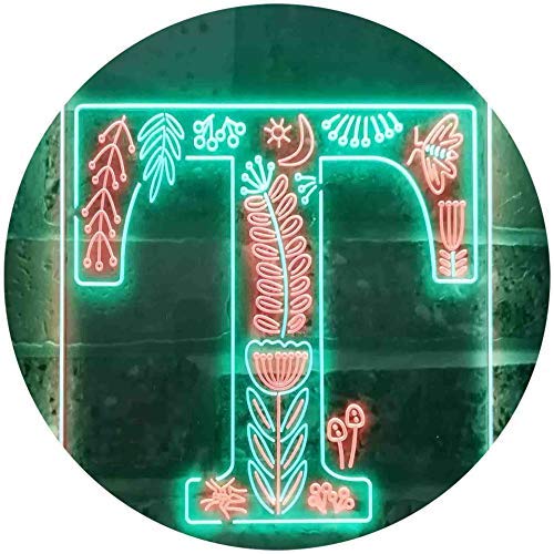 Family Name Letter T Monogram Initial LED Light Sign - Way Up Gifts