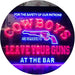 Cowboys Leave Guns Bar Western Decor LED Light Sign - Way Up Gifts