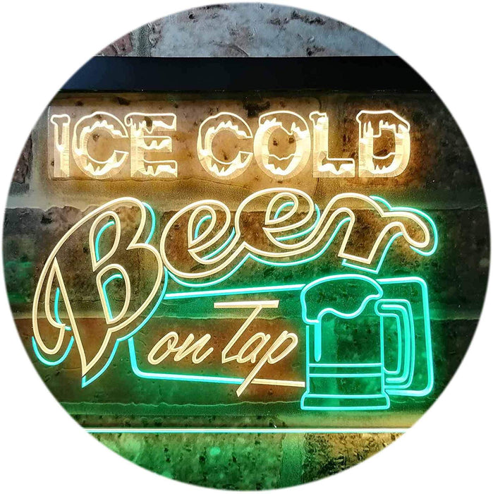 Ice Cold Beer On Tap LED Light Sign - Way Up Gifts