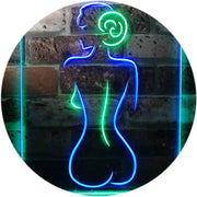 Lady Back Sexy Woman Man Cave LED Light Sign - LED Gift Works