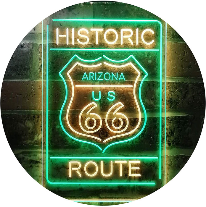 Arizona Historic Route US 66 LED Light Sign - Way Up Gifts