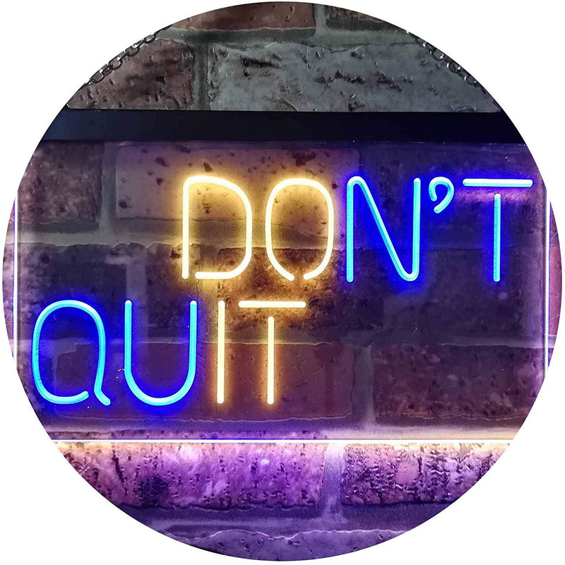 Don't Quit Do It Positive Quote Wall Decor LED Light Sign - LED Gift Works