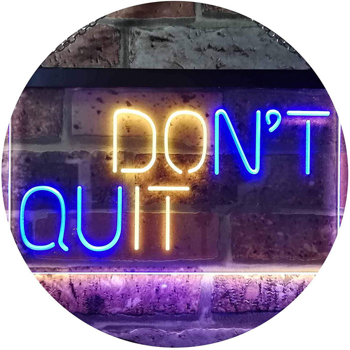 Don't Quit Do It Positive Quote Wall Decor LED Light Sign - Way Up Gifts