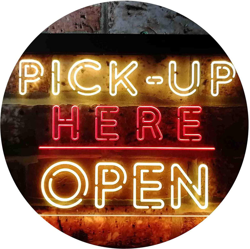 Pick Up Here Open LED Light Sign - LED Gift Works