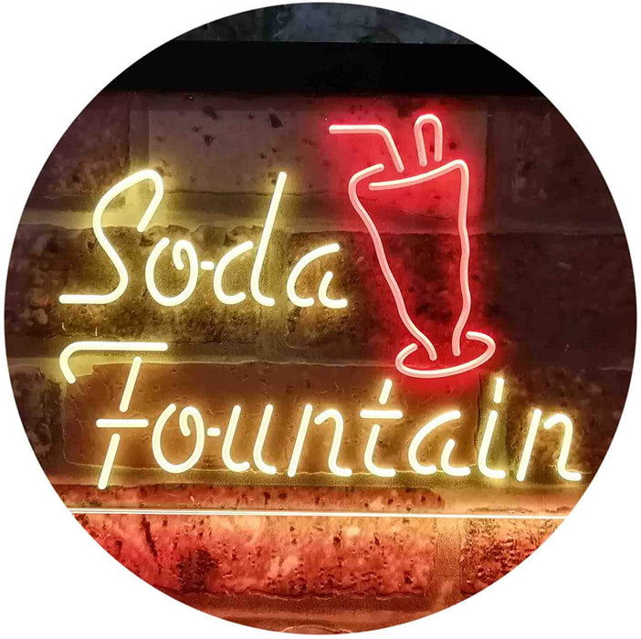 Soda Fountain Drinks LED Light Sign - Way Up Gifts