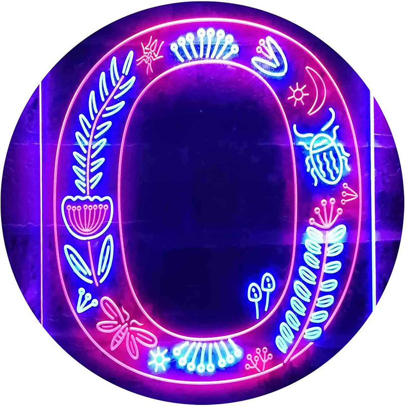 Family Name Letter O Monogram Initial LED Light Sign - LED Gift Works