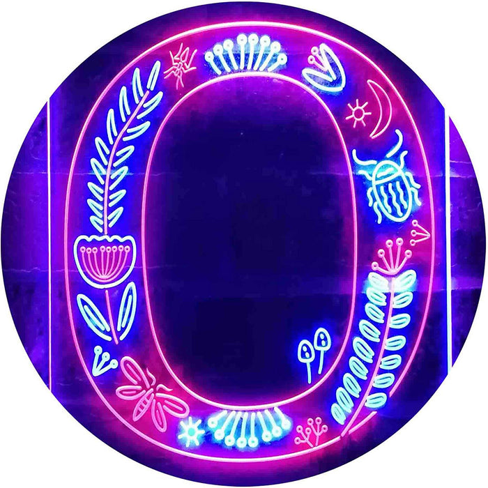 Family Name Letter O Monogram Initial LED Light Sign - Way Up Gifts