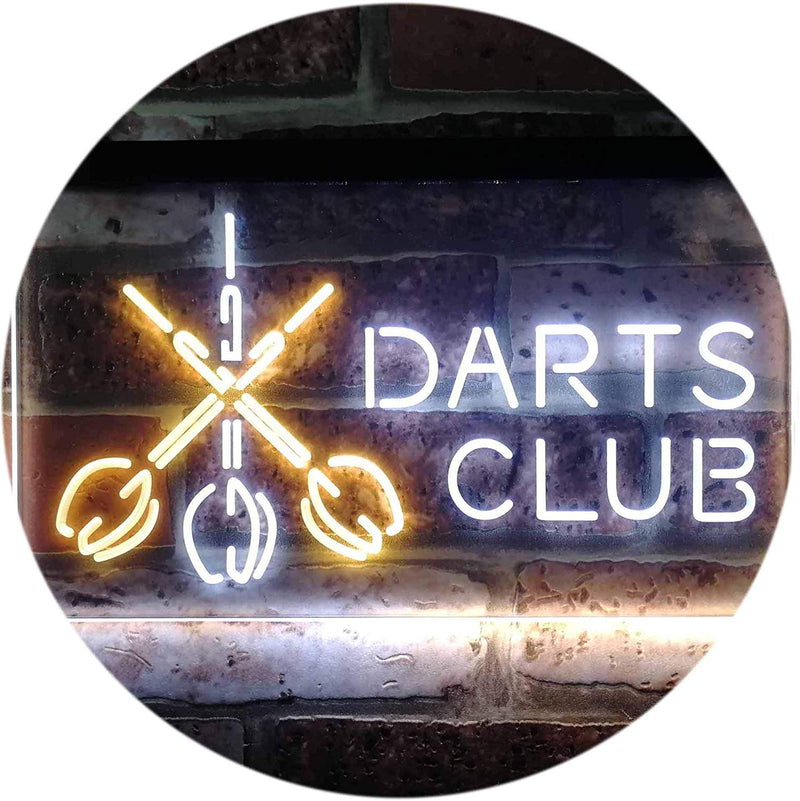 Darts Club LED Light Sign - LED Gift Works