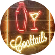 Cocktail Shaker Drinks Cocktails LED Light Sign - LED Gift Works