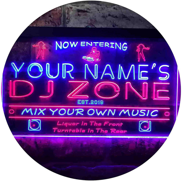 Personalized Music DJ Zone DJ Gift LED Light Sign - Way Up Gifts