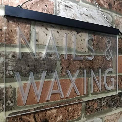 Beauty Salon Nails Waxing LED Light Sign - LED Gift Works
