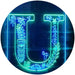 Family Name Letter U Monogram Initial LED Light Sign - Way Up Gifts