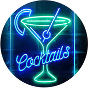 Cocktails Glass Bar Display LED Light Sign - LED Gift Works