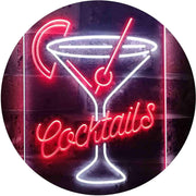 Cocktails Glass Bar Display LED Light Sign - LED Gift Works
