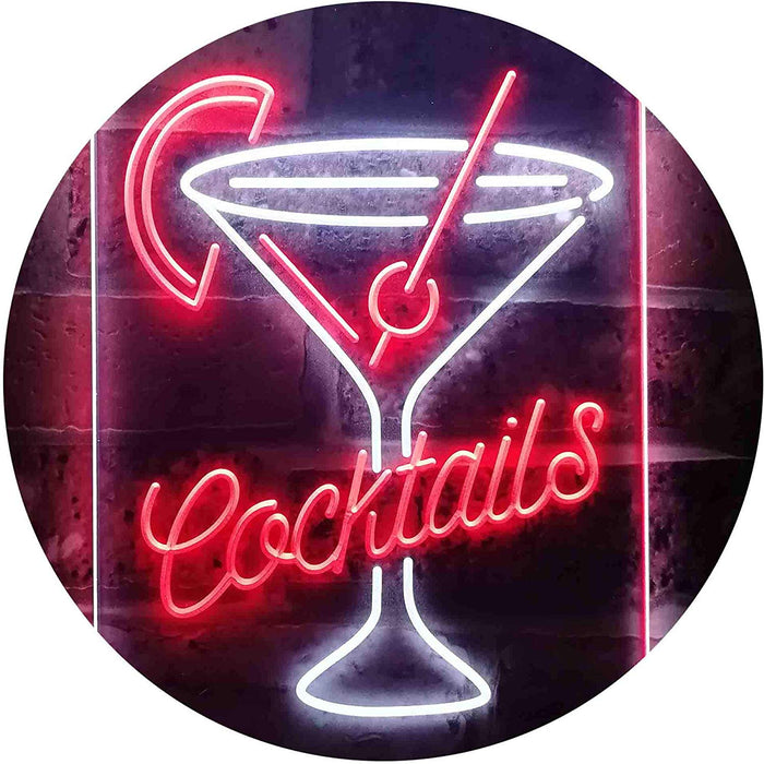 Cocktails Glass Bar Display LED Light Sign - Way Up Gifts