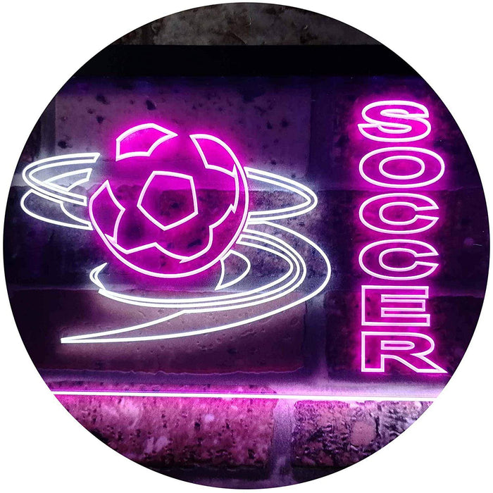 Kids Room Decor Soccer LED Light Sign - Way Up Gifts