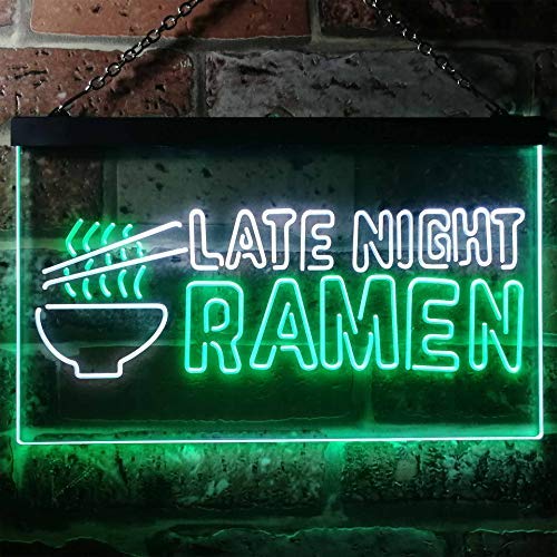 Japanese Food Late Night Ramen LED Light Sign - Way Up Gifts