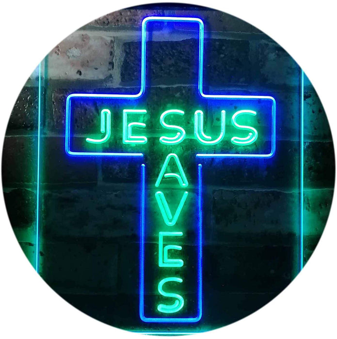 Jesus Saves LED Light Sign - Way Up Gifts