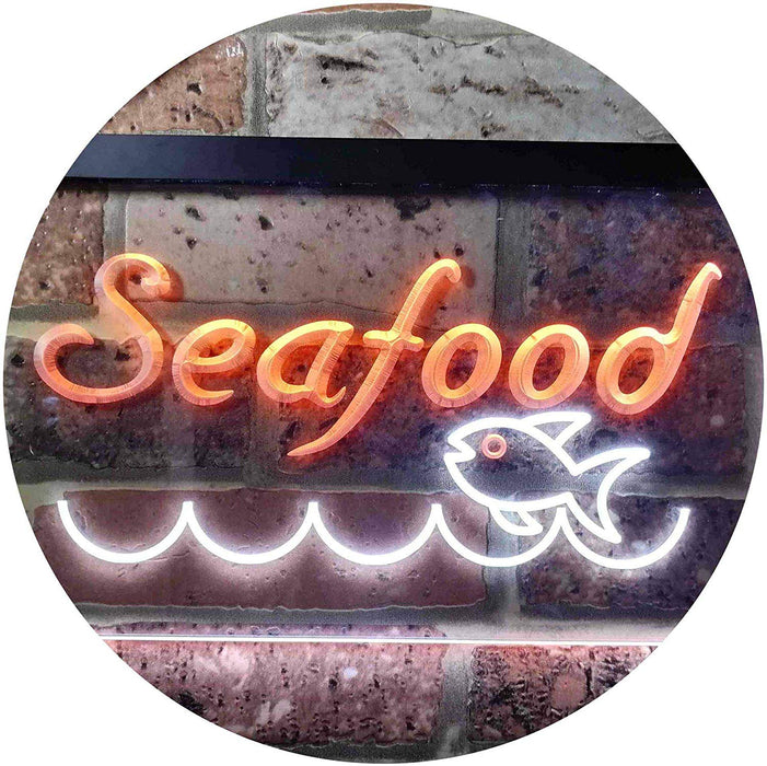 Fish Seafood Restaurant LED Light Sign - Way Up Gifts