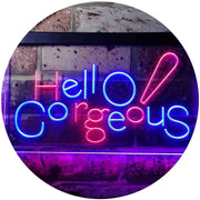 Beauty Shop Hello Gorgeous LED Light Sign - LED Gift Works