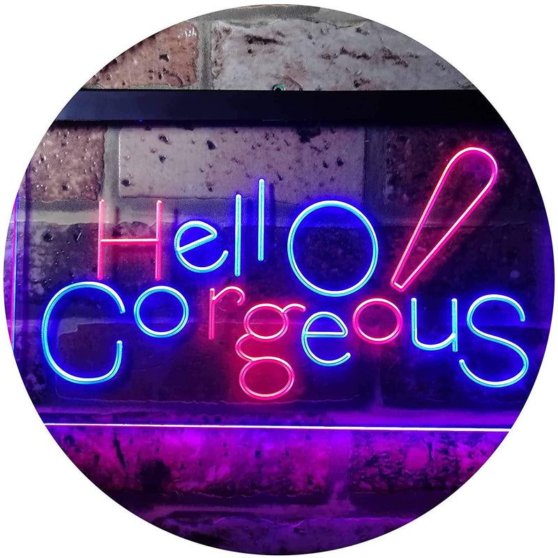 Beauty Shop Hello Gorgeous LED Light Sign - LED Gift Works