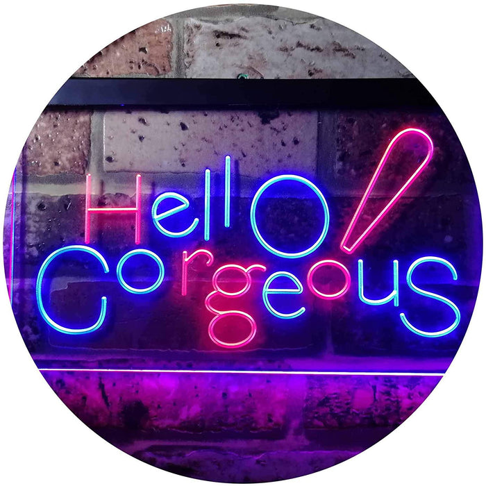 Beauty Shop Hello Gorgeous LED Light Sign - Way Up Gifts