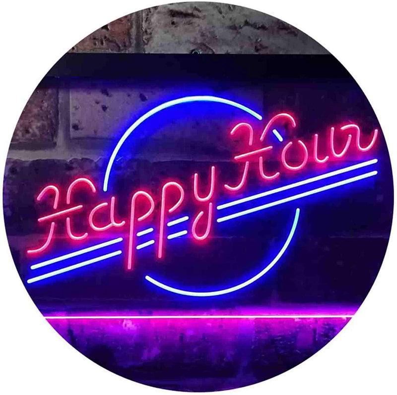 Happy Hour LED Light Sign - LED Gift Works