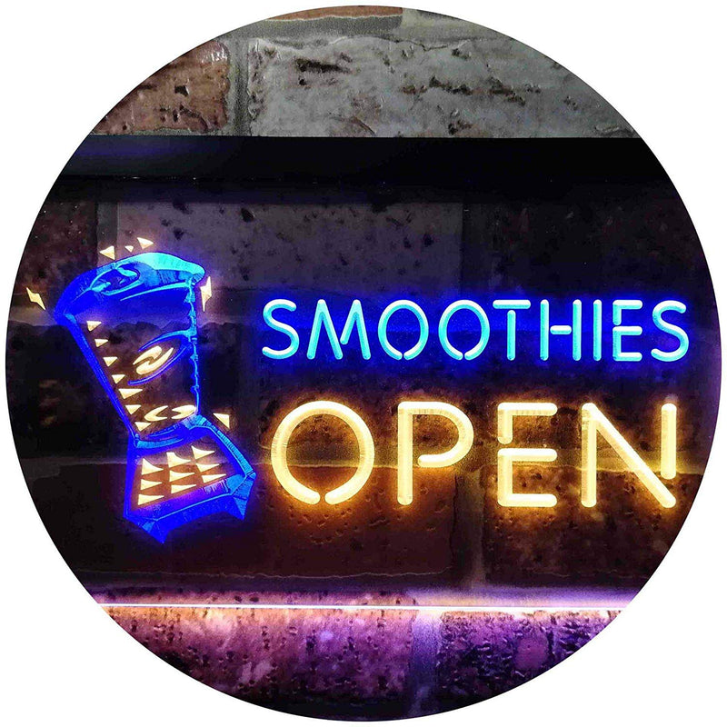 Smoothies Open LED Light Sign - LED Gift Works