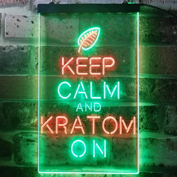 Keep Calm Kratom On LED Light Sign - Way Up Gifts