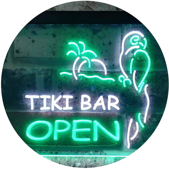 Parrot Tiki Bar Open LED Light Sign - Way Up Gifts