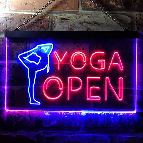 Open Yoga LED Light Sign - LED Gift Works