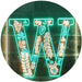 Family Name Letter W Monogram Initial LED Light Sign - Way Up Gifts