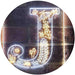 Family Name Letter J Monogram Initial LED Light Sign - Way Up Gifts