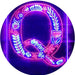 Family Name Letter Q Monogram Initial LED Light Sign - Way Up Gifts