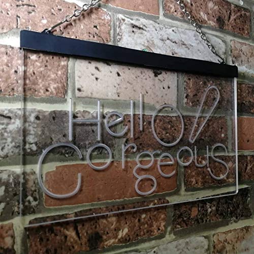 Beauty Shop Hello Gorgeous LED Light Sign - LED Gift Works
