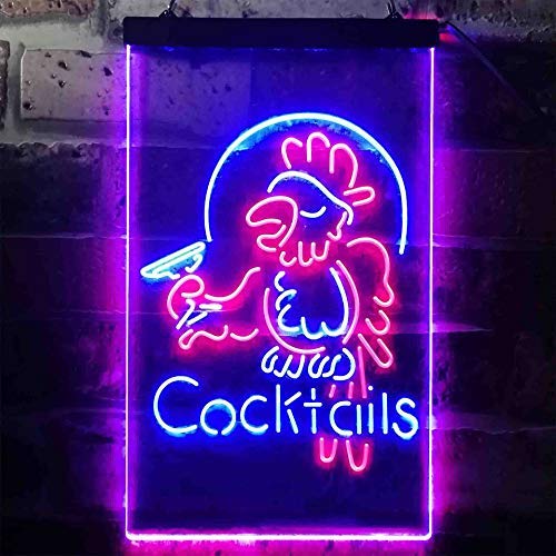 Cocktails Parrot LED Light Sign - LED Gift Works