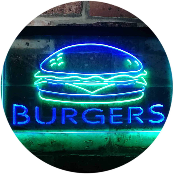 Hamburgers Burgers LED Light Sign - Way Up Gifts