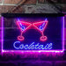 Cocktail Glasses Bar LED Light Sign - Way Up Gifts
