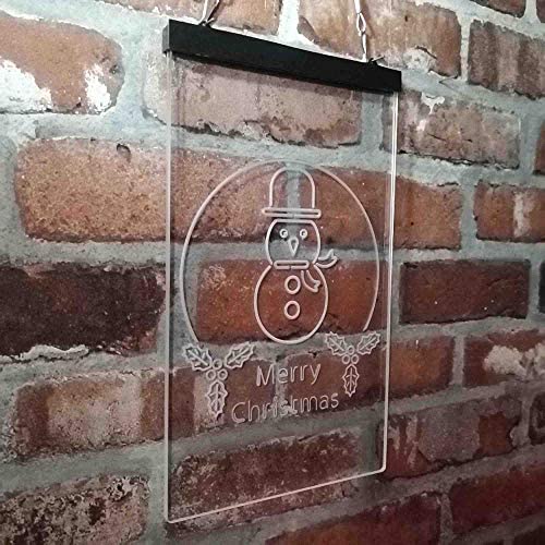 Merry Christmas Decoration Snowman LED Light Sign - Way Up Gifts