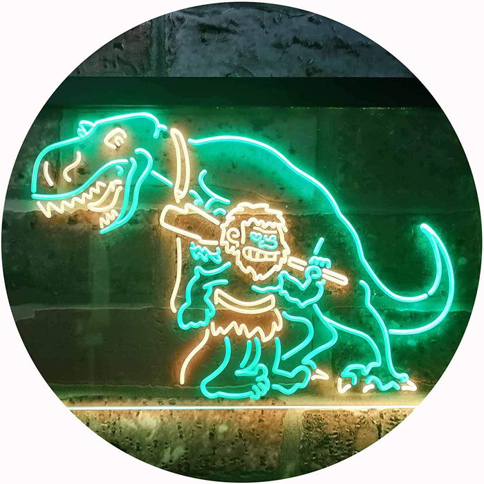 Caveman Dinosaur LED Light Sign - Way Up Gifts