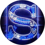 Family Name Letter S Monogram Initial LED Light Sign - LED Gift Works