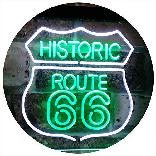 Historic Route 66 LED Light Sign - LED Gift Works