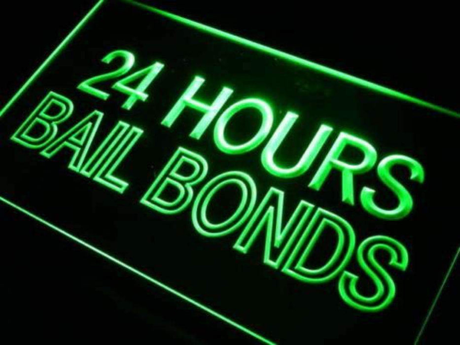 24 Hours Bail Bonds LED Light Sign - Way Up Gifts