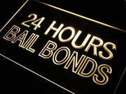 24 Hours Bail Bonds LED Light Sign - LED Gift Works