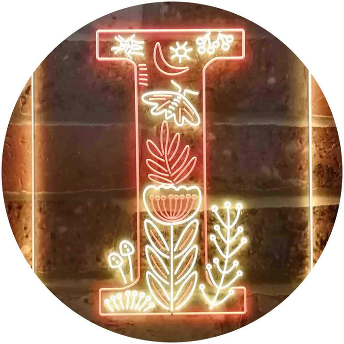 Family Name Letter I Monogram Initial LED Light Sign - Way Up Gifts