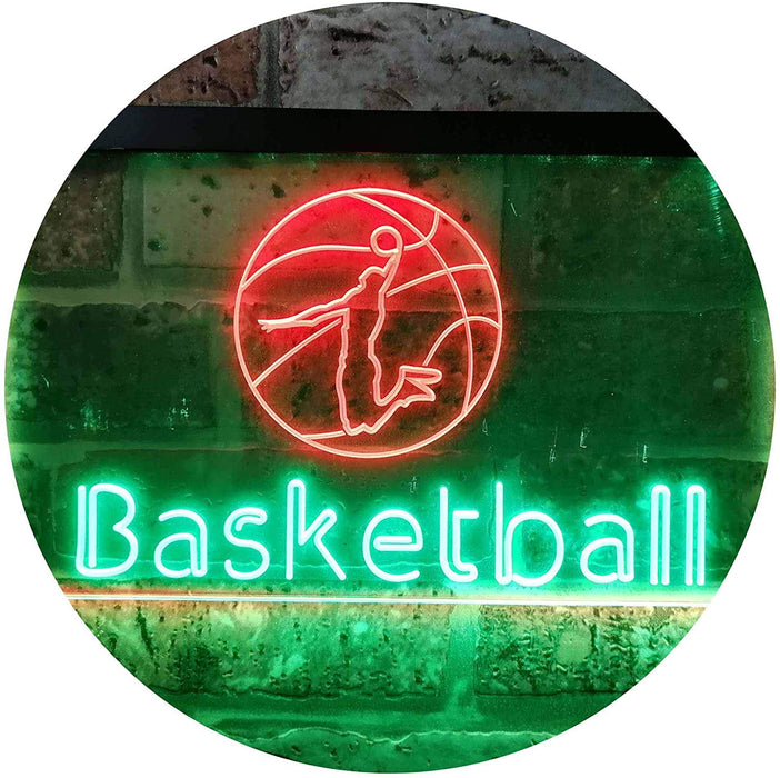 Sports Man Cave Basketball LED Light Sign - Way Up Gifts