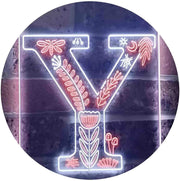 Family Name Letter Y Monogram Initial LED Light Sign - LED Gift Works